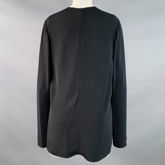 STELLA McCARTNEY Size 4 Black Pink Viscose Blend Embroidered Bird Pullover - Picture 4 of 7